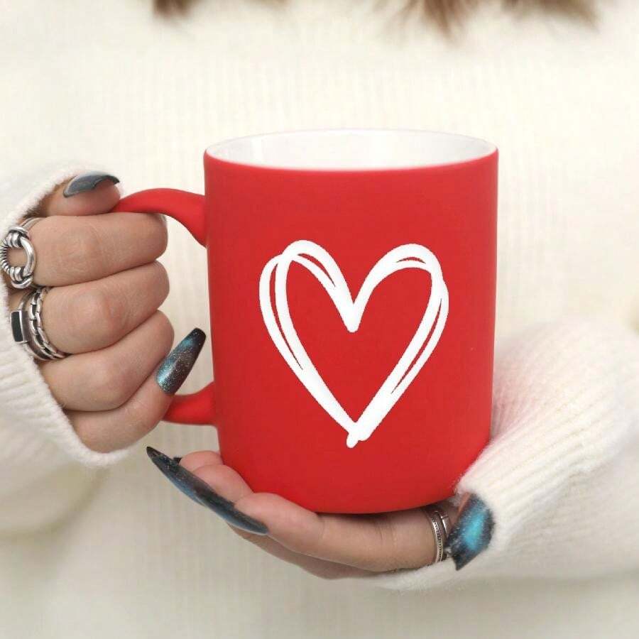 1 Miếng Viết tháu Tim Sữa Cốc cà phê , Kết nối Tim Người yêu Cốc , Món quà tốt nhất Đối với Của bạn Người thân yêu , Cặp đôi Qủa tặng , Quà sinh nhật , Qủa tặng Của Love - Hồng - Xem 1