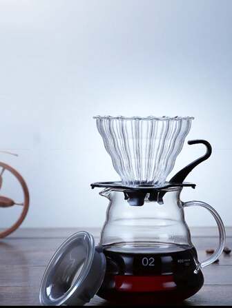 1 pieza Colador de café reforzado con diseño de rayas, útiles escolares para volver al colegio