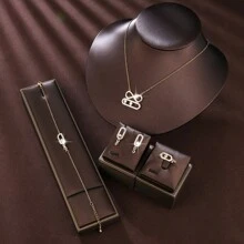 5pcs/Set Fashionable Inlaid Jewelry Set, Perfect For Mother's Day Gift - Set - View 7