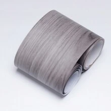 自粘木纹踢脚线墙贴，现代简约风格，客厅和卧室装饰，5m X 8cm 1 卷，贴纸，墙贴，家居装饰乙烯基贴花，春季装饰品让您的家焕然一新，拉玛装饰贴纸 - 灰胡桃木 - 查看 7