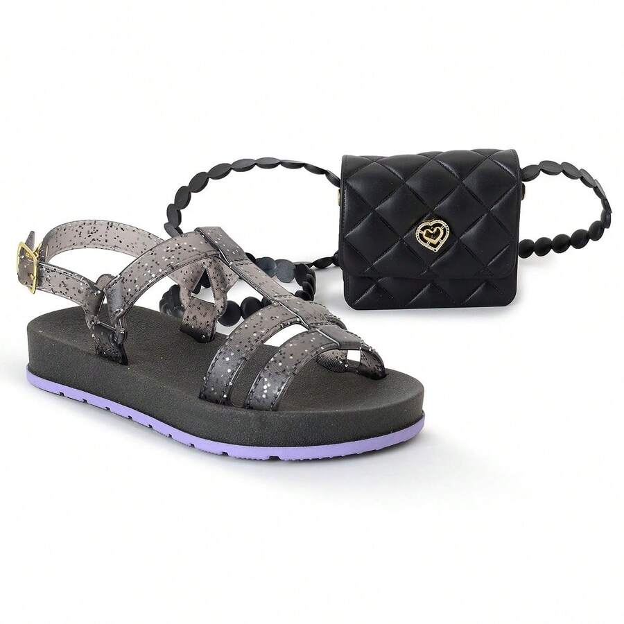 Kids Flat Sandals - màu đen - Xem 1