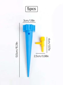 5pcs/Set Plant Watering Devices - Adjustable Drip Irrigation System, Automatic Timed Plant Watering Tool For Slouchy People - Blue - View 2