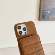 1 chiếc ốp lưng điện thoại bằng da PU vân vải tối giản, thời trang, có dây đeo, tương thích với Apple 17 Air 16 16E 15 14 Plus 13 12 11 Pro Max, 10 9 Pro XL 8 7 6 9A 8A 7A 6A, Galaxy A15 A16 A25 A36 A56 A73 A06 A03 A03S A04S A81 A12 A13 A14 A22 A23 A24 A32 A52 A71 4G A34 A42 A53 A54 5G A21 A21S 2020 Note 20 10 Lite S20 S21 FE S22 S23 S24 S25 S26 Plus Ultra, 11 Lite 12 12X, ốp bảo vệ bằng da giả. - Nâu sâm - Xem 6