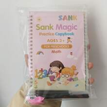 4pcs/Pack Reusable Handwriting Practice Copybook Magic Practice Workbook Set,Children's Book Learning Numbers Letters Calligraphy Writing Exercise Books Montessori Calligraphy Children Notebook Writing Gift, (4 Books + 1 Pen + 5 Refills + 1 Pen Grip)School, Student,Stationery,School Supplies Fantasy Book,Kids Learning Toys,Workbook Kids,Kids Toys,Adhd,Montessori Toys,Adhd,Handwriting Practice,Handwriting - Multicolor - View 11