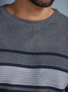 Men Sweaters - Màu xanh hải quân - Xem 7
