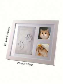 1 Set Kit de marco de fotos para huellas de manos y pies de bebé - Regalo para la ducha de bebé para mamá - Marco de huellas de mano y pie del primer año del bebé Decoraciones y regalos familiares para la ducha de bebé, regalo de Pascua para niñas/niños