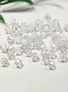 1 Strand Glass Beads, Beaded Bracelet/Necklace/Anklet/ Beads/Catholic /Buddhist Prayer Beads - Clear - View 4