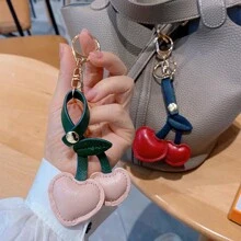 1 chiếc Túi xách thiết kế hình quả anh đào 3D Pu dễ thương cho nữ, Mặt dây chuyền móc khóa túi đa năng cổ điển, Mặt dây chuyền túi quả anh đào, Quà tặng đồ dùng học tập trở lại trường cho giáo viên, Mặt dây chuyền quả anh đào cho ngày lễ tình nhân - Nhiều màu - Xem 10