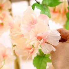 1pc 90 inch Hoa anh đào nhân tạo Dây leo Vòng hoa anh đào phương Đông giả Vòng hoa anh đào giả Cây dây leo treo Hoa giả Vòng hoa hoa nhân tạo Trang trí tiệc cưới tại nhà - Rượu sâm banh - Xem 2