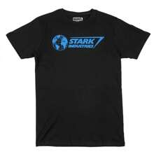 Marvel Stark Industries Globe Logo T-Shirt - Czarne - Zobacz 1