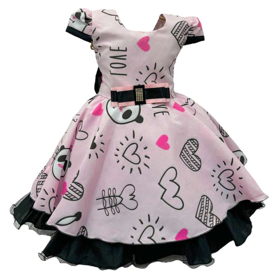 Young Girls Dresses - Màu Hồng baby - Xem 1