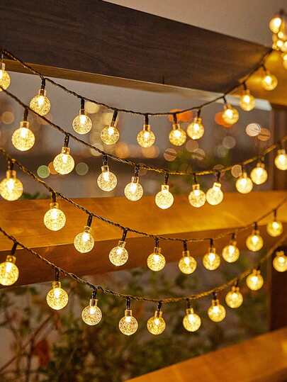 1pc Led Solar Bubble Ball String Lights Outdoor Waterproof Camping Atmosphere Courtyard Festival Decoration Lamp Fall Decor House Decor Outdoor Decor