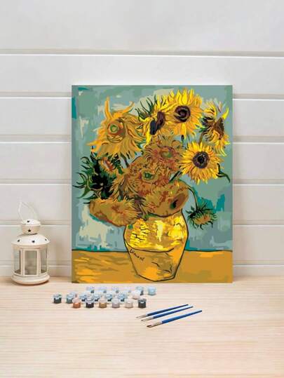 Van Gogh Sunflowers Art Personalized Diy Oil Painting Kit, Art Painting Set For Bedroom And Wall Decoration, Best Gift For Friends