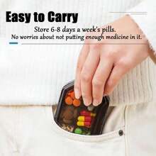 4/6 Compartments Travel Pill Organizer, Portable Daily Pill Organizer, Moisture Proof Pill Case, Small Pill Container Medicine Container For Pocket Purse, Pill Box To Hold Vitamins, Cod Liver Oil