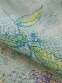 1入式新款草地＆花卉＆月亮＆梨花設計時尚＆簡約＆清新家居裝飾窗簾（適用於掛桿） - 彩色 - 查看 5