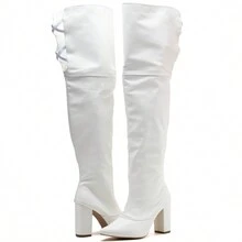 Women Over-The-Knee Boots - 白色 - 查看 4
