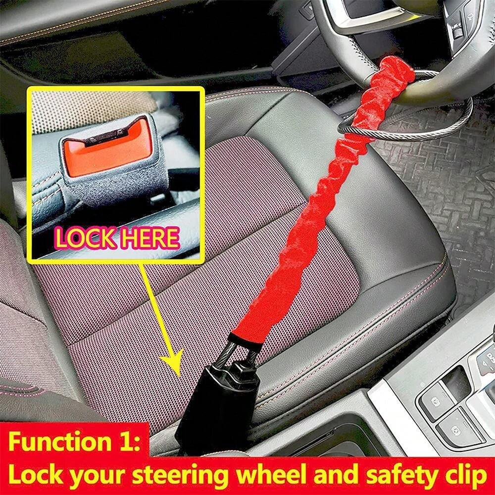 Wheel Lock Seat Belt Lock AntiTheft Device Steering Wheel Locks For