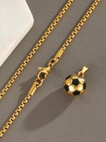 1 chiếc mặt dây chuyền bóng đá hip hop tối giản cho nam, dây chuyền xích Calaxy dành cho người yêu bóng đá, trang sức đường phố hip hop thể thao để đeo hàng ngày, ngày lễ tình nhân, mẹ, mẹ, ngày của mẹ, quà tặng - bóng đá - Xem 9