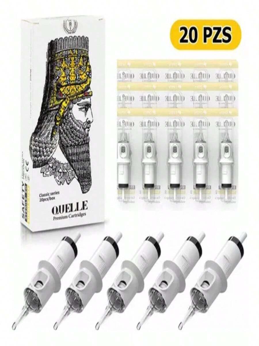 Cartuchos De Tatuaje Profesional Round Liner Rl Quelle 20pzs - Blanco - Ver 1