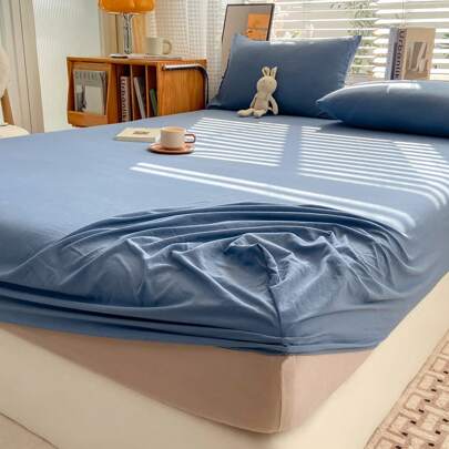 1 pezzo Lenzuolo con angoli di nuovo design a nuvole, di colore solido, morbido colore macaron, 30 cm di profondità, biancheria da letto fresca, 9 opzioni di misura