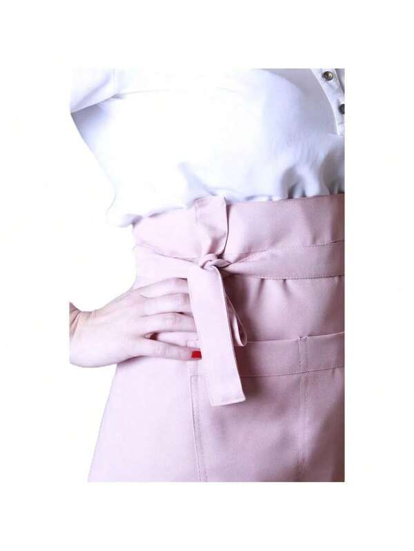 Avental Curto com Bolso Tecido Gabardine