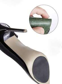 4片装防滑耐磨鞋底保护贴，静音高跟鞋保护膜，自粘式无损前脚掌垫 - 黑色 - 查看 11