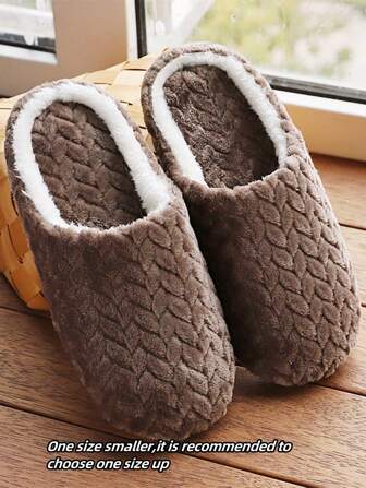 1 双女士软底拖鞋，室内家居防滑静音情侣保暖拖鞋，适合春秋冬季木地板