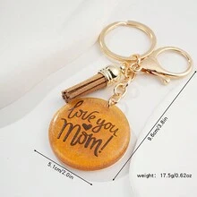 1 PC Mother's Day Gift, Keyring, Caring MAMA, German, Resin Tassels, Keychain, Bag Pendant For Mama, Girls, Phone Pendant - Multicolor - View 3