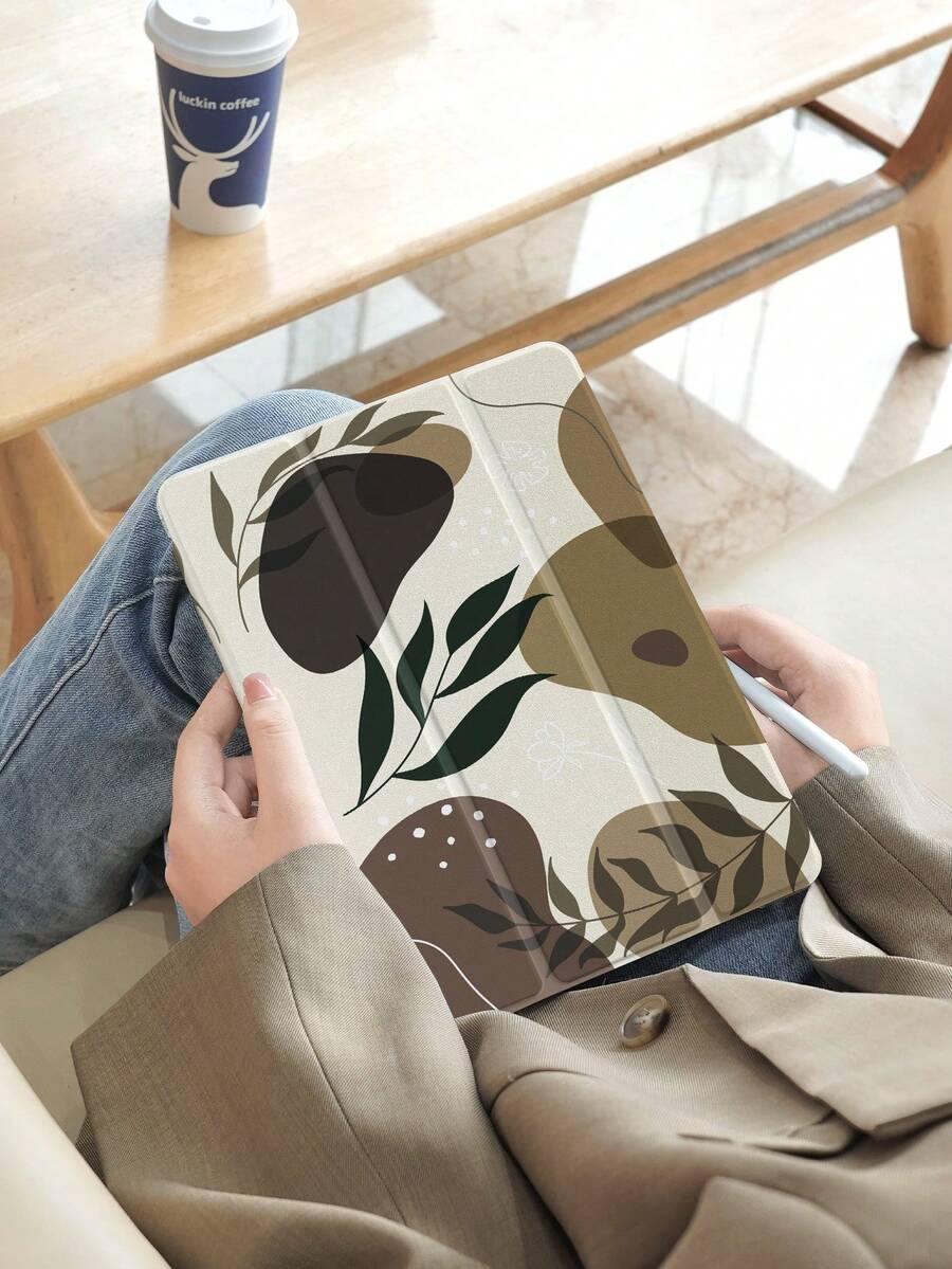 簡約色塊設計保護殼，適用於iPad新款，iPad Air4/5，10.9英寸，適用於華為Metepad 11/ Tab/Xiaomi 5保護套，帶筆筒，支援自動睡/醒蓋