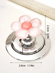 2 Miếng Ánh sáng Màu hồng Dễ thương Hình hoa Phòng vệ sinh Đẩy Đối với Tiệm làm móng tay & Chung Phòng tắm Phòng vệ sinh Xe tăng - Màu Hồng baby - Xem 8