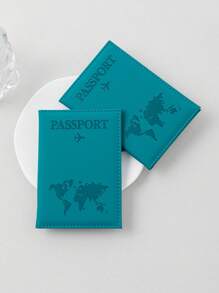 1pc Creative Water Duck Blue Pu Passport Holder With Ticket Holder, Fashionable Passport Cover. Suitable For Holiday Travel Passport Protection For Travel Storage Bag,Makeup Bag,Cosmetic Bag,Vacation Organizer,Large Capacity Makeup Organizer Makeup Case, For Lipstick, Brush, Skincare, Mobile Phone, Coin, Small Items, For Home,Gift,Vacation And Festival Halloween Christmas Multifunctional Use,Boho Vibes