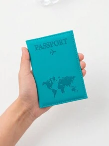 1pc Creative Water Duck Blue Pu Passport Holder With Ticket Holder, Fashionable Passport Cover. Suitable For Holiday Travel Passport Protection For Travel Storage Bag,Makeup Bag,Cosmetic Bag,Vacation Organizer,Large Capacity Makeup Organizer Makeup Case, For Lipstick, Brush, Skincare, Mobile Phone, Coin, Small Items, For Home,Gift,Vacation And Festival Halloween Christmas Multifunctional Use,Boho Vibes