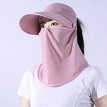 1 Miếng Của phụ nữ Coverage hoàn toàn Bảo vệ tia cực tím Mũ chống nắng Với Cái cổ Đập nhẹ Che phủ , Ngoài trời Đạp xe Thời gian rảnh rỗi Thoáng khí Khăn choàng Khẩu trang - A - Xem 7