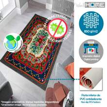 Well Home Polyester vloerkleed bedrukt 100 x 200cm model TheGrandma multicolor