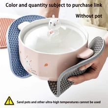 1pc/3pcs Round Honeycomb Heat-Insulating Mat, Silicone Pot & Bowl & Table Mat, Non-Slip Kitchen Mat For Insulation Protection - Multicolor - View 3