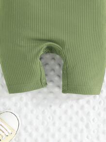 Ensemble de 2 pièces de vêtements pour bébé garçon, combinaison d'été unie + combinaison à dessin de dinosaure mignon, vêtements pour bébé rampant