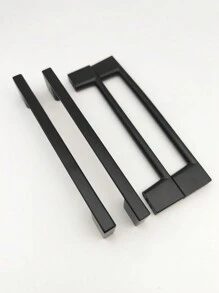 4入組鋁合金黑色長棒拉手 - 黑色 - 查看 1