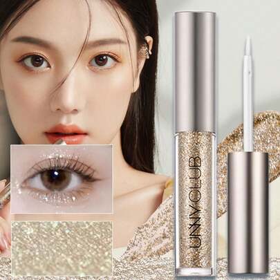 unny club 闪亮液体眼影，钻石般闪耀，亮片持久，轻盈柔滑