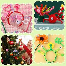 361 件艺术和管道清洁器工艺品用品、毛绒线、材料工艺品套装（带管道清洁器工艺品）、100 件浅混合雪尼尔茎、250 件绒球、10 件 6 英寸纸盘、1 把剪刀（颜色随机）、套件艺术用品、管道清洁器雪尼尔茎 6 毫米 X 12 英寸管道清洁器工艺品用品，用于艺术 DIY 工艺品装饰、工艺品管道清洁器、管道清洁器工艺品、艺术和工艺品用品，适合手工艺爱好者和初学者 - 淺混 - 查看 4