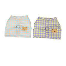 Mới Mùa xuân/Mùa hè Quần áo thú cưng Đối với Teddy , Chó phốc sóc , , Dễ thương Gấu Thiết kế kẻ sọc Ngực Và Trở lại - Màu tím - Xem 2