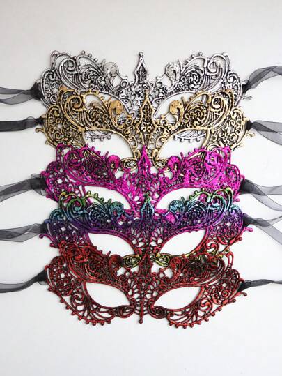 1 buc/2 buc/5 buc - Mască de ochi din dantelă colorată, accesoriu pentru bal de machiaj pentru petrecere de bar, accesoriu pentru spectacole de petrecere pe jumătate de față, mască de prințesă falsă