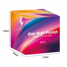6 Màu sắc Mắt mèo Từ tính Gel Đánh bóng Bộ Với Ngâm UV Led Mắt mèo Gel Đánh bóng Làm móng tay Nghệ thuật Qủa tặng Bộ dụng cụ - Từ tính Gậy Đã Bao gồm - Nhiều màu - Xem 5