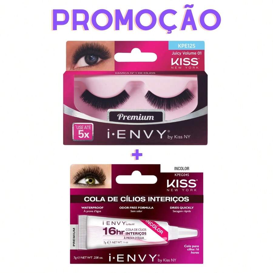 Kiss New York False Eyelashes - JUICY VOLUME 1 + COLA - View 1