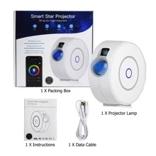 Tuya WiFi Smart Star Projector Starry Sky Projector Waving Night Light Led Colorful APP Wireless Control Alexa  Home - White - View 5