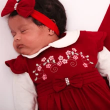 Baby Girls Rompers - Color caoba - Ver 2