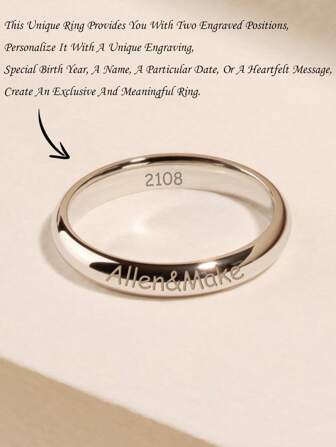 1 stuk S925 sterling zilveren minimalistische bedel aanpasbare ring voor vrouwen en koppels Fijne sieraden Cadeau Valentijnsdag Cadeau Verjaardagscadeau Zilver, Goud Stijlvol, Herfstmode, Vintage, Gecontracteerd, Eenvoudig, Oud geld, Casual Aangepast, Gepersonaliseerd, Uniek Ideale cadeaus voor haar Vriendin, Moeder, Familie, Vrienden, Huisdieren, Dochter, Grootouders Voor jubilea, Voor Valentijnsdag, Voor Moederdag, Voor verjaardagen, Voor afstuderen, Voor bruiloften, Voor dagelijks gebruik, Voor feestjes, Voor gala's