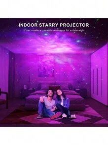 1入組太空人主題led星空投影燈與遙控器,適用於投影、星空夜燈、房間裝飾、遊戲房和家庭影院