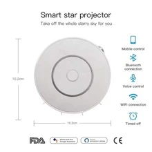 Tuya WiFi Smart Star Projector Starry Sky Projector Waving Night Light Led Colorful APP Wireless Control Alexa  Home - White - View 6