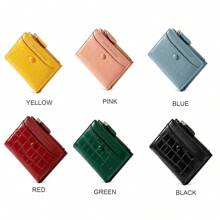 David Jones Paris Crocodile Pattern PU Leather Wallet Card Holder Organiser For Women And Gilrs - 黃色 - 查看 2