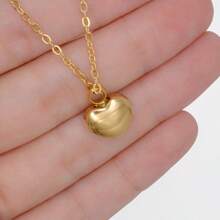 1pc Stainless Steel Gold-Plated Non Tarnish Dainty Urn Heart Necklace For Women Perfume Pet Ashes Memory Valentines,Mom,Mother,Mother's Day,Gift - Heart-shaped - View 3